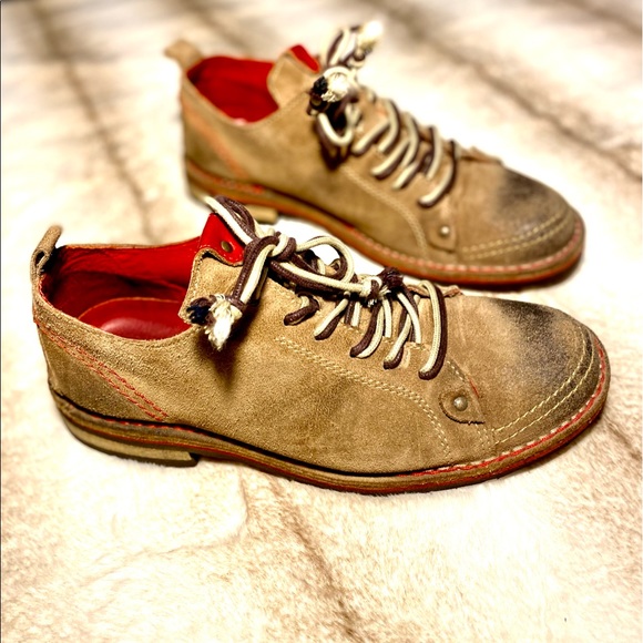 Leathe Suede Shoes lace-up T2 - Picture 1 of 11